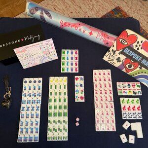 Bespoke Mahjong Lucky Charms Tiles, Tile Bag, & Mat